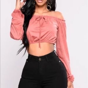 Suede crop top